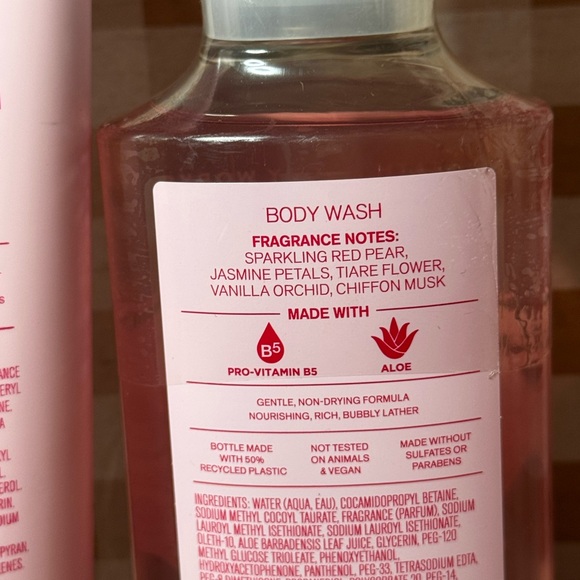 NEW B&BW π Pink Chiffon Body Cream and Body Wash Set , Full size - Picture 5 of 5